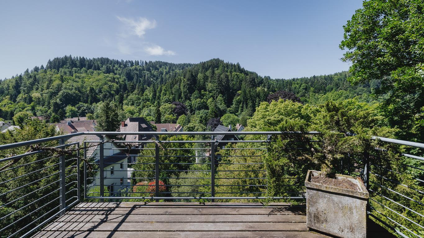 Balkon mit herrlicher Aussicht - direkt vom Wohnzimmer aus zugänglich