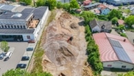 Grundstück im Überblick (Drohnenaufnahme)