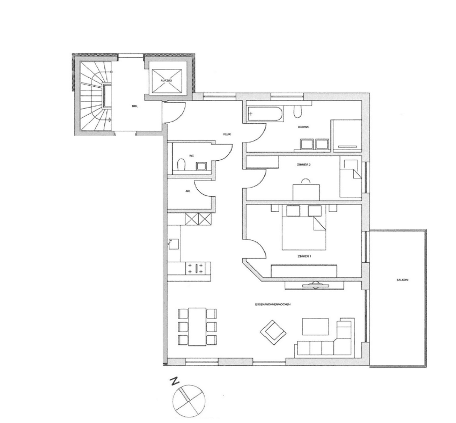 Neubauvorhaben in Freiburg-Betzenhausen: Großzügige 3-Zimmer-Eigentumswohnung - Wohnung Nr. 6: 3-Zimmer im Dachgeschoss