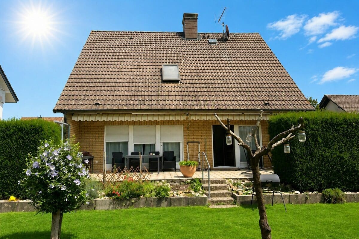 Gartenseite des Hauses