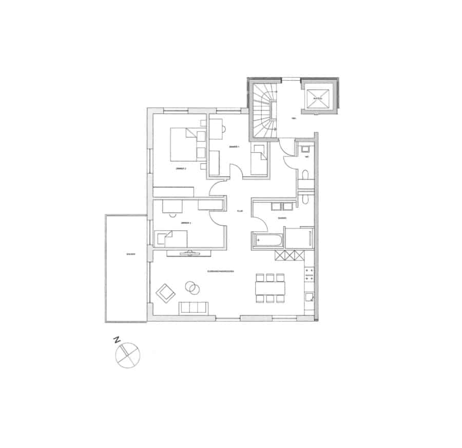 Neubauvorhaben in Freiburg-Betzenhausen: Stylische 4-Zimmer-Eigentumswohnung - Wohnung Nr. 5: Dachgeschoss 4-Zimmer