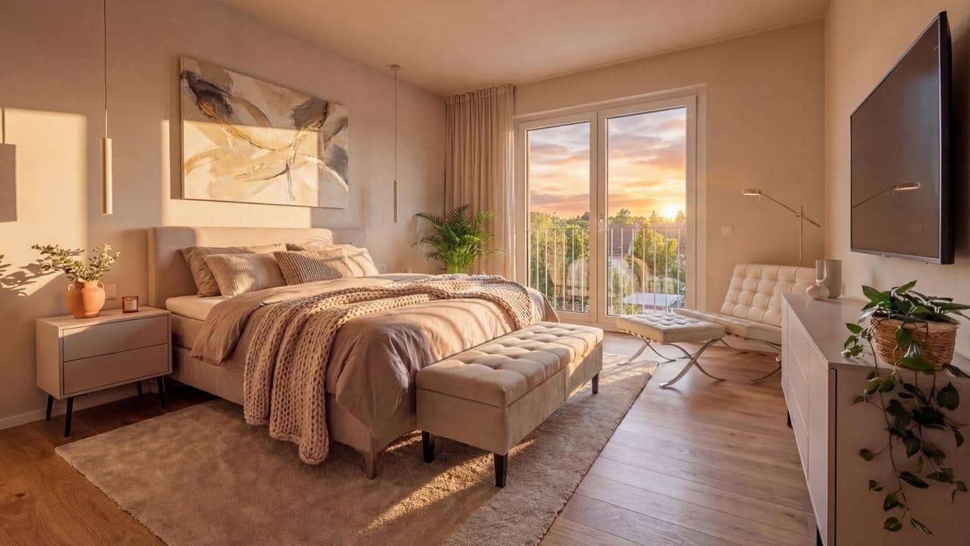Unverbindliche Illustrationen - Ansicht Schlafzimmer