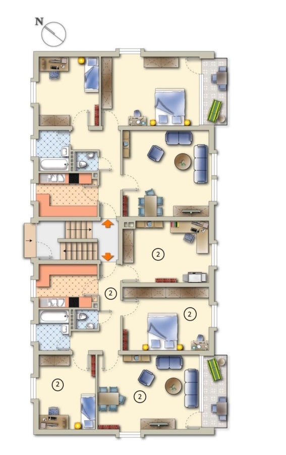 Großzügige 4-Zimmer Wohnung in attraktiver Lage von Bad-Krozingen - Grundriss der Wohnung