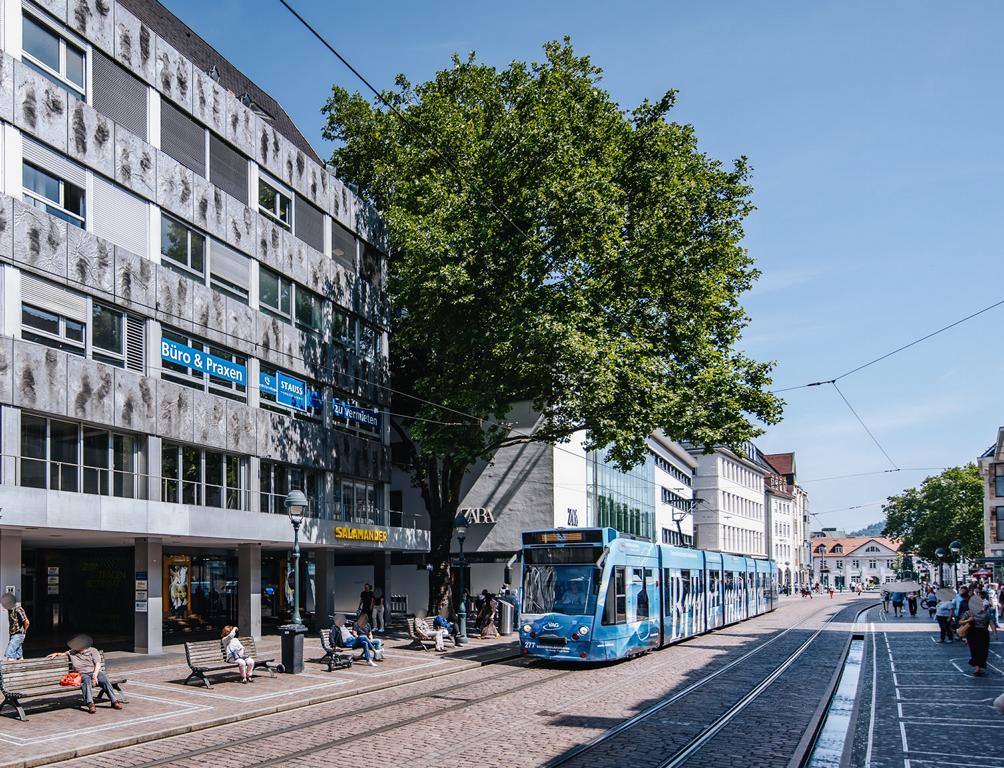 Außenansicht von der Haupteinkaufsstraße