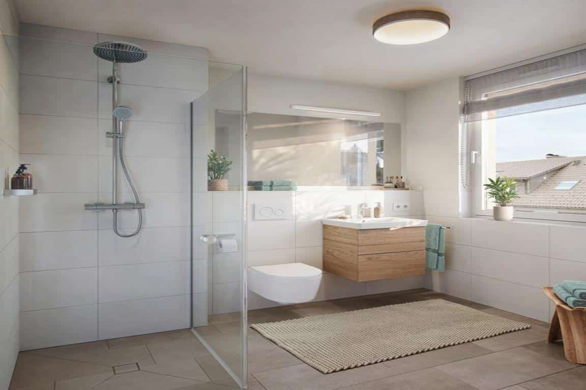 Unverbindliche Visualisierung - Tageslichtbadezimmer