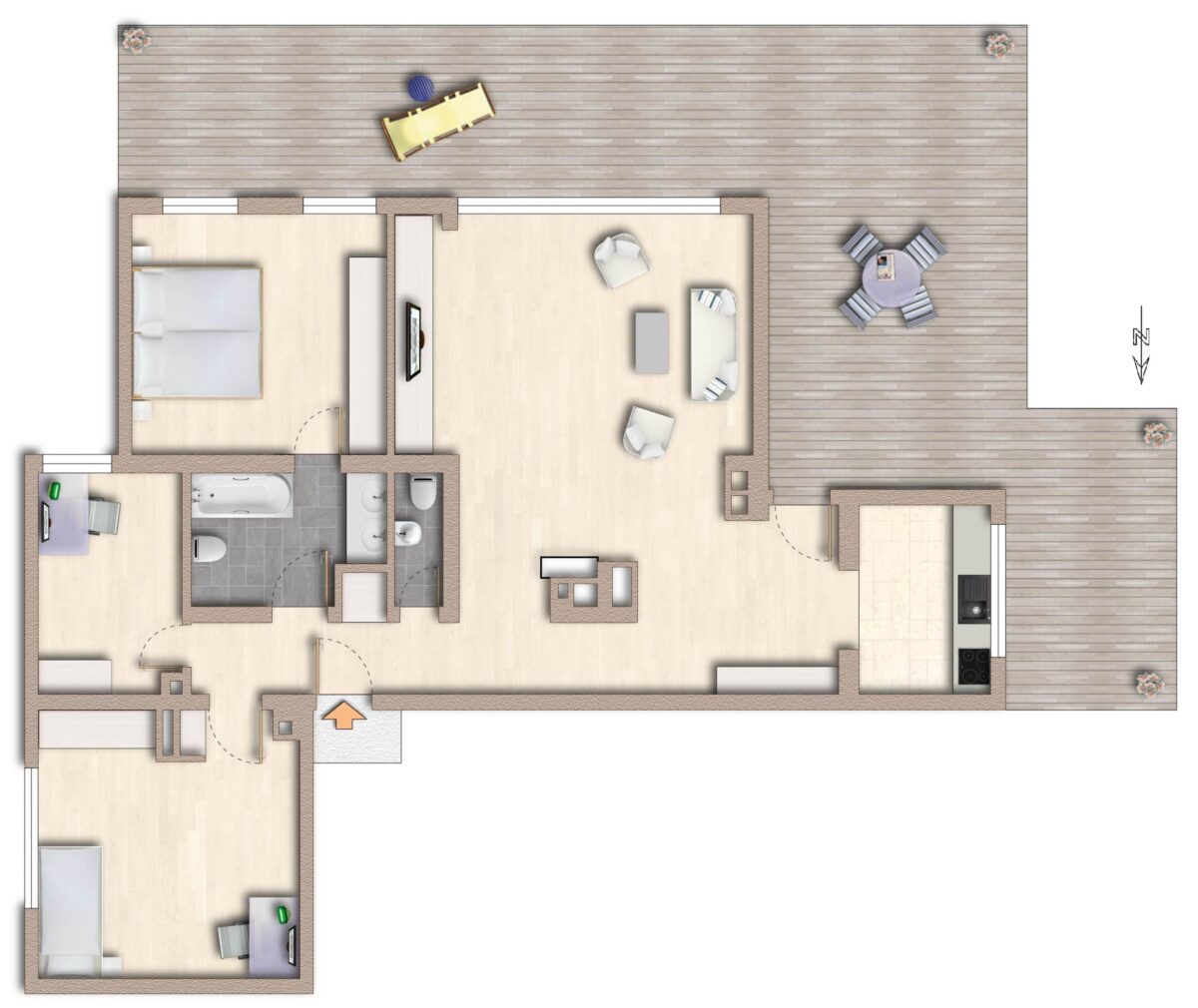 Grundriss der Wohnung